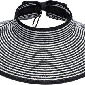Sun Hats for Women Fashionable Womens Wide Brim Hat Roll-up Straw Sun Visor Hat